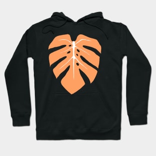 Peach Monstera Leaf Hoodie